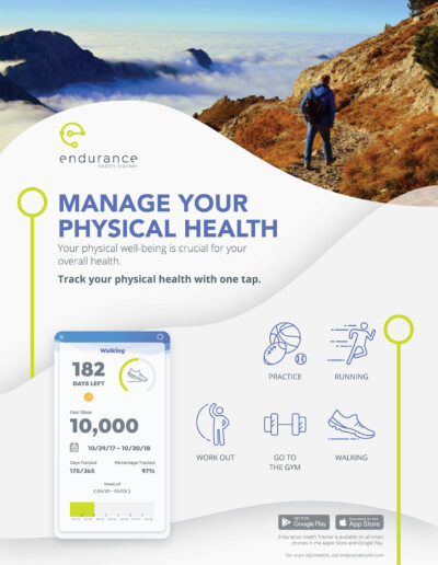 Endurance Health Tracker Physical Health Poster Ad
