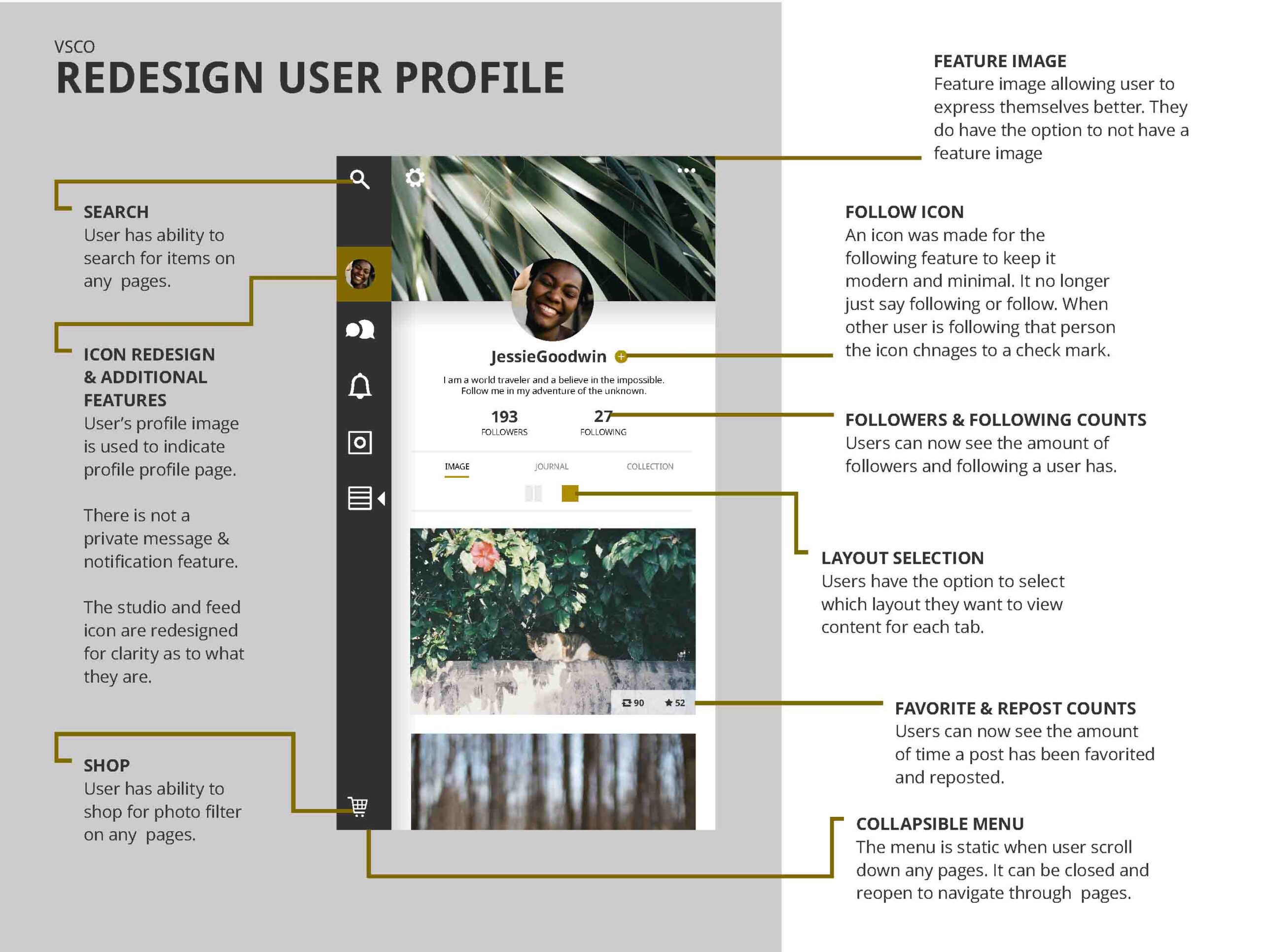 2017 VSCO Profile Page Redesign