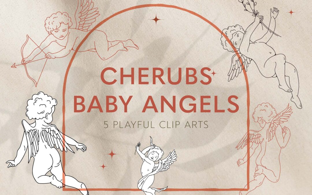 Cherubs Icons | Baby Angels Clip Arts |SVGS Files | PNG Files