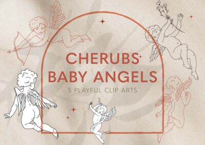 Cherubs Icons | Baby Angels Clip Arts |SVGS Files | PNG Files