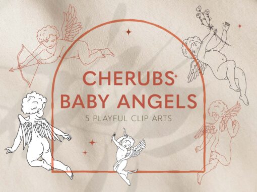 Cherubs Icons | Baby Angels Clip Arts |SVGS Files | PNG Files