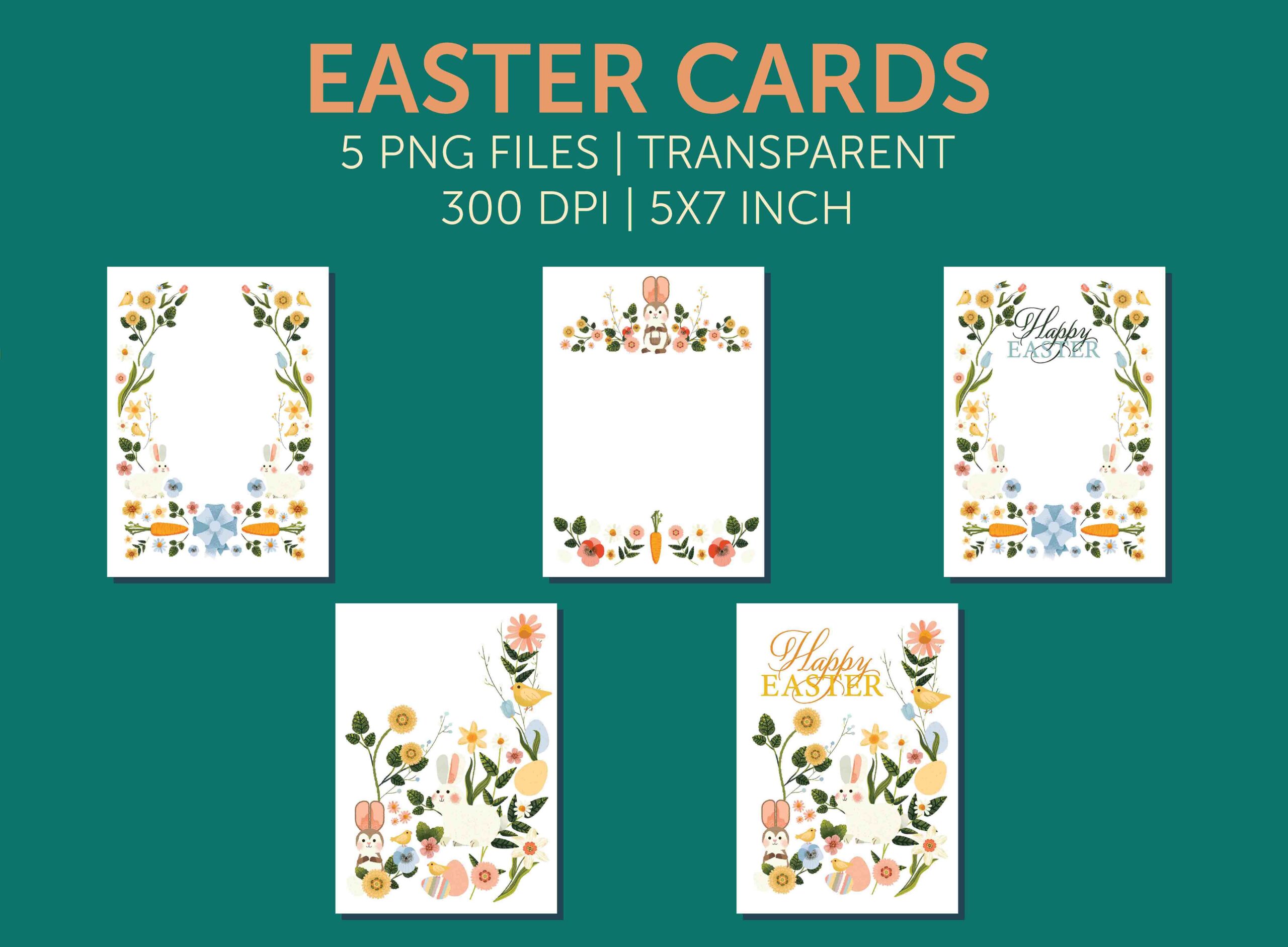 Easter-listing-lelinhtdigitals_Premade-Cards-Spring-Clip-arts-Easter-PNG-files
